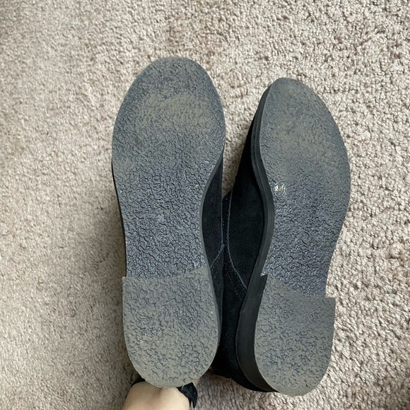 Lucky Brand Leather Suede Black Lace Up Ankle Booties - Picture 9 of 10